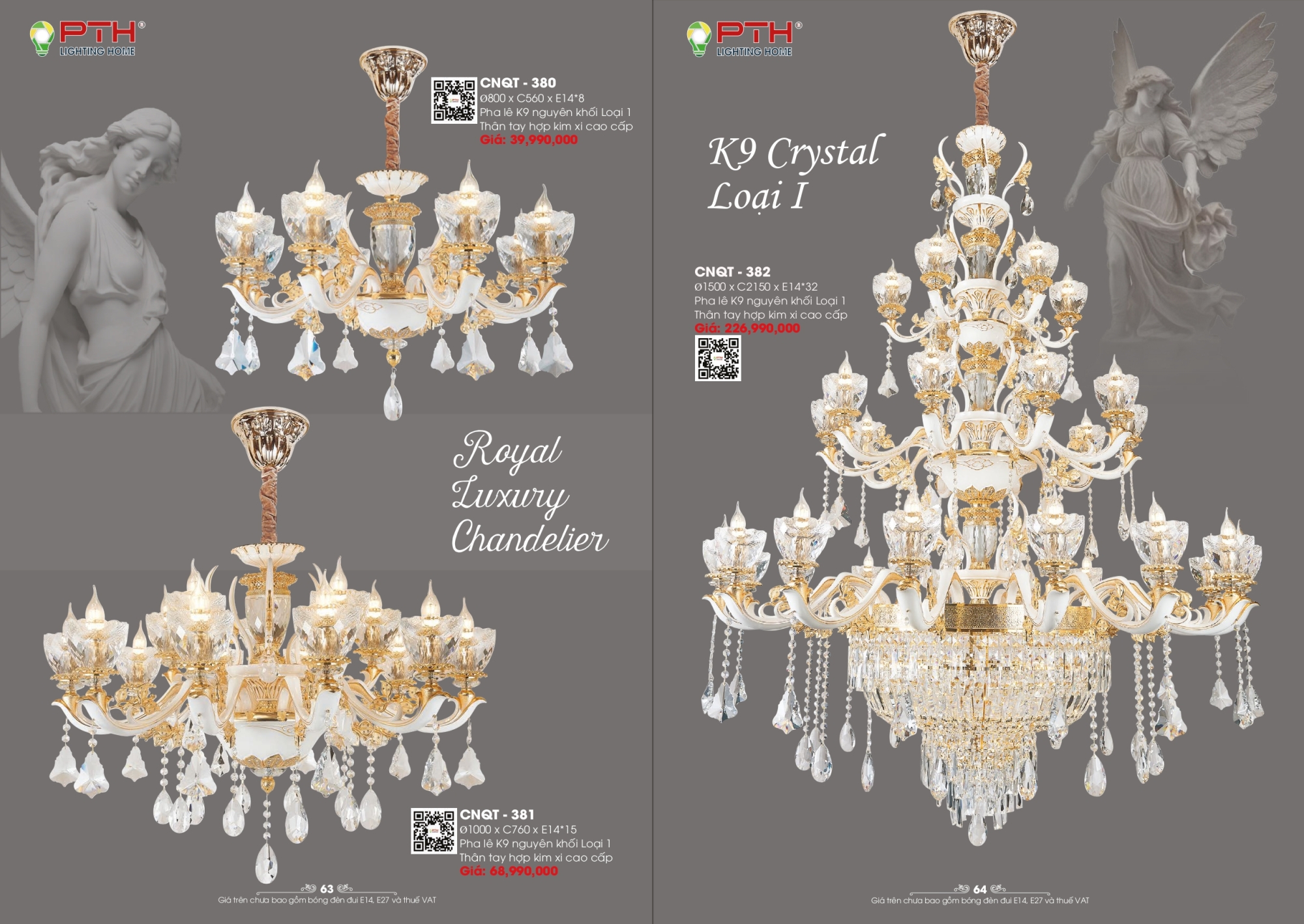 Bảng giá đèn trang trí PTH Lighting Home 2026